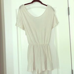 Free People white/ cream open back Romper